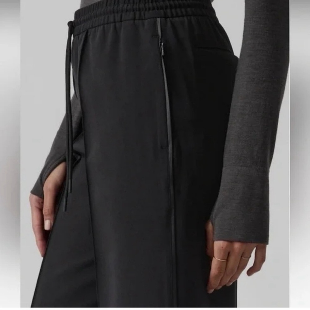 Athleta Wide Leg Black Women's track style Pants - Picture 3 of 9